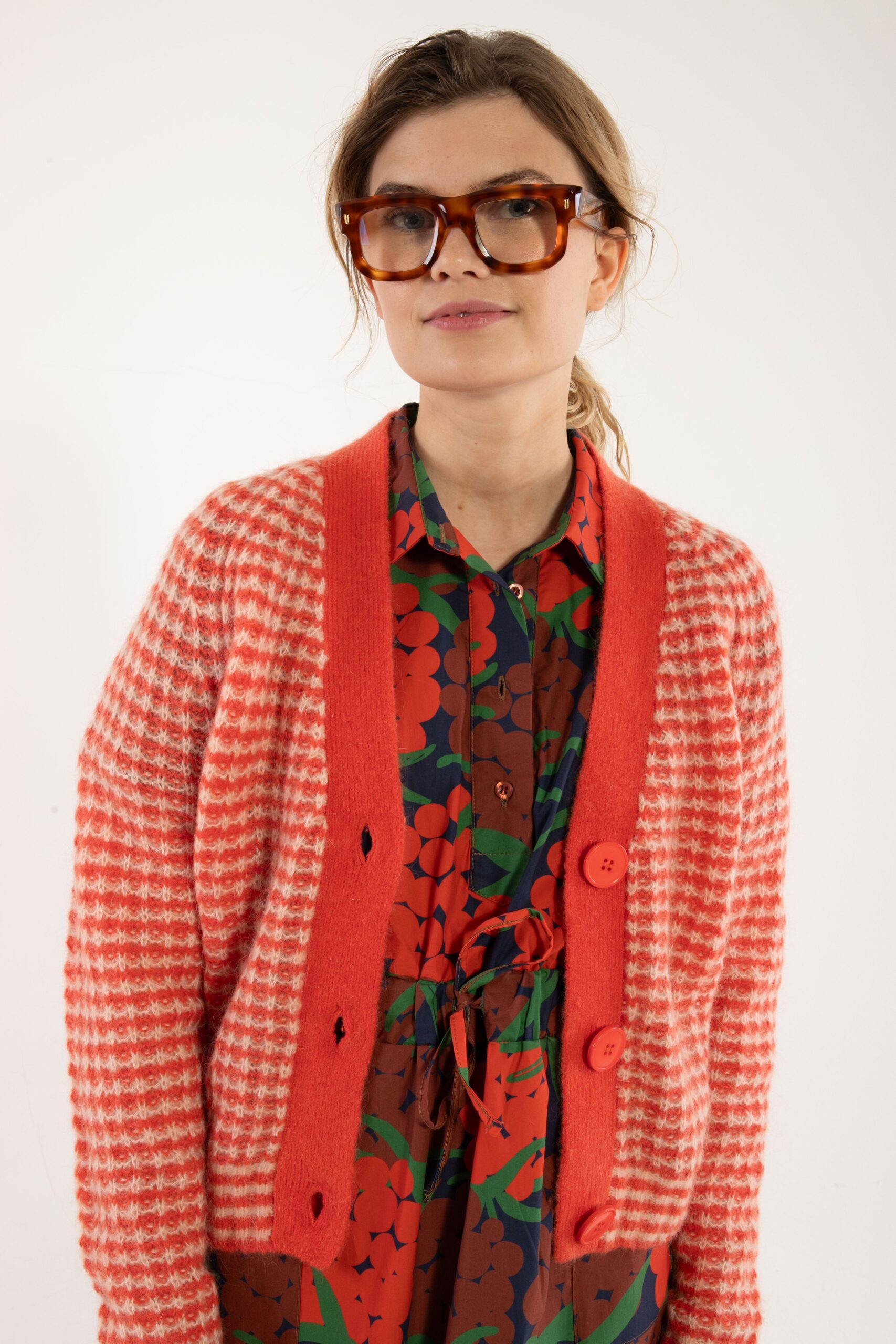 Danadorable Cardigan red/powder von Danefae