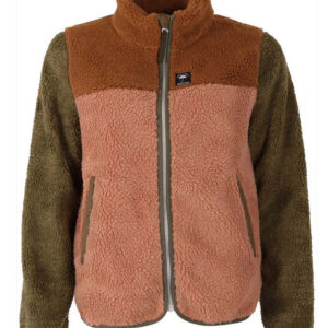 Alternative view of Danebirk Feece Zip Teddy Jacke in den Farben Oliv, Altrosé, Tobaco von Danefae