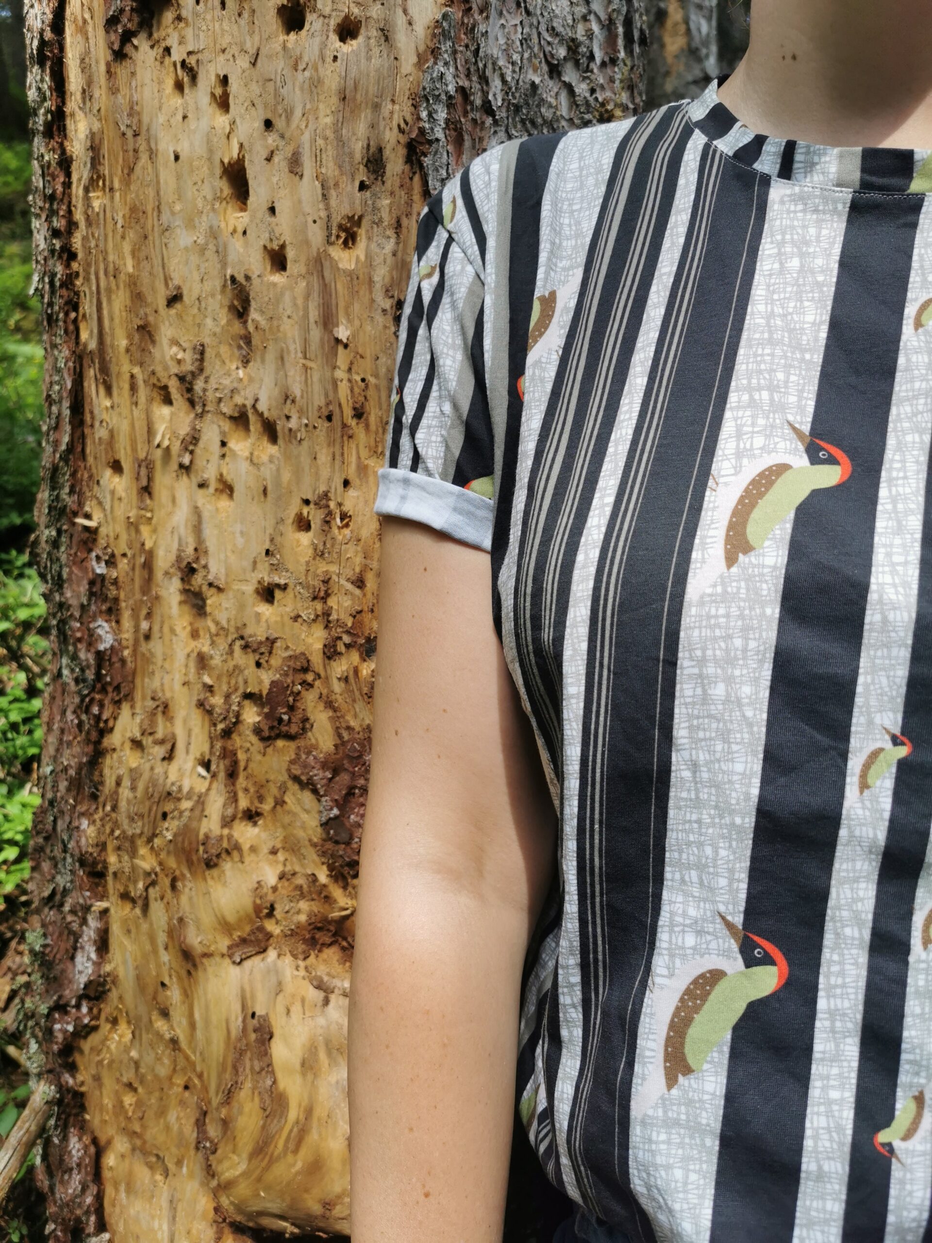 T-Shirt Specht mit streifen von Fräulein Prusselise