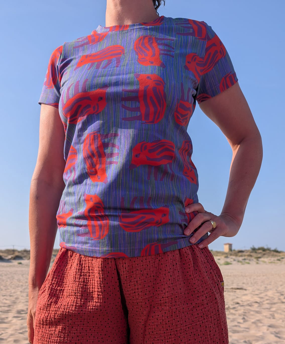 T-Shirt wilde Wutz orange von Fräulein Prusselise